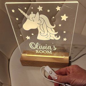Acrylic "Olivia's Room" Light